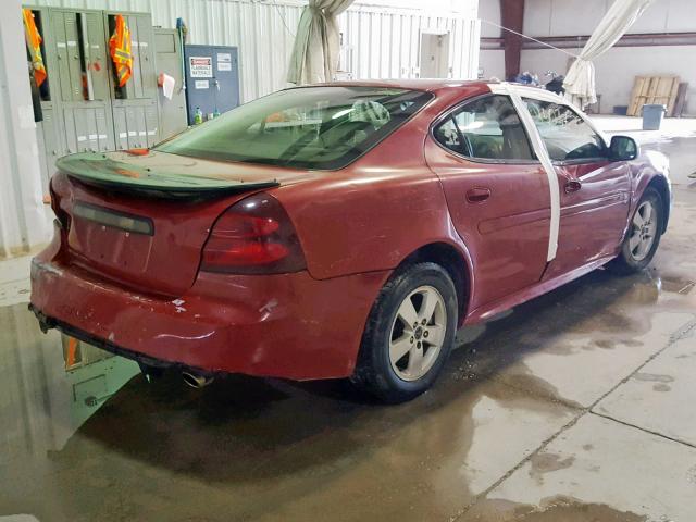 2G2WP552761271166 - 2006 PONTIAC GRAND PRIX RED photo 4