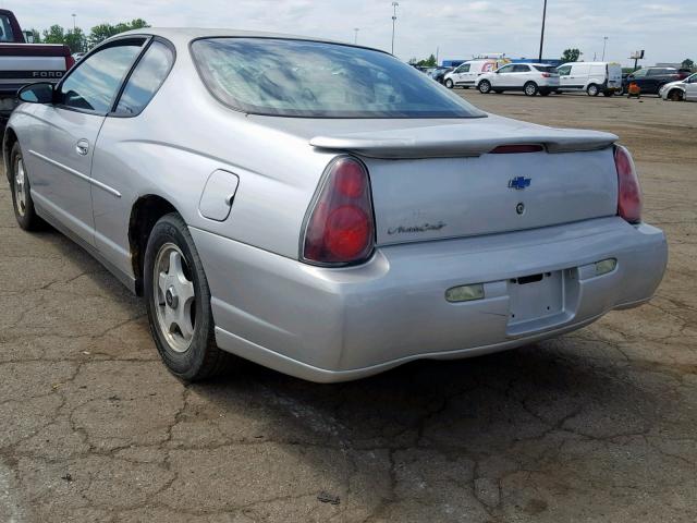 2G1WW12E749101225 - 2004 CHEVROLET MONTE CARL ვერცხლისფერი ფოტო 3