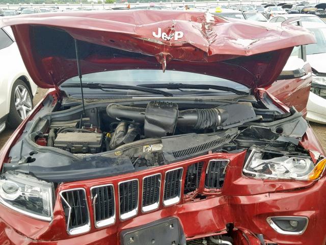 1C4RJFBG3FC112574 - 2015 JEEP GRAND CHER RED photo 7