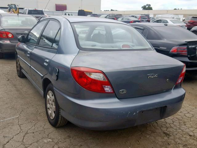 KNADC123216056975 - 2001 KIA RIO SILVER photo 3