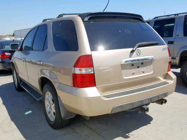 2HNYD18672H525779 - 2002 ACURA MDX TOURIN GOLD photo 3