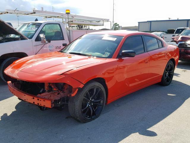 2C3CDXBG5JH247701 - 2018 DODGE CHARGER SX ORANGE photo 2