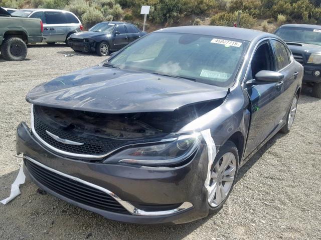 1C3CCCAB1HN503819 - 2017 CHRYSLER 200 LIMITE GRAY photo 2