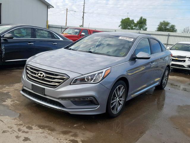 5NPE34AB3FH103039 - 2015 HYUNDAI SONATA SPO GRAY photo 2