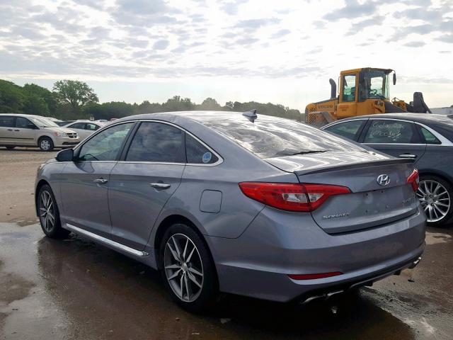 5NPE34AB3FH103039 - 2015 HYUNDAI SONATA SPO GRAY photo 3