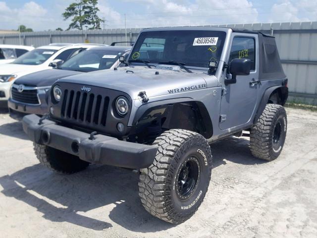 1C4AJWAG3FL512987 - 2015 JEEP WRANGLER S GRAY photo 2