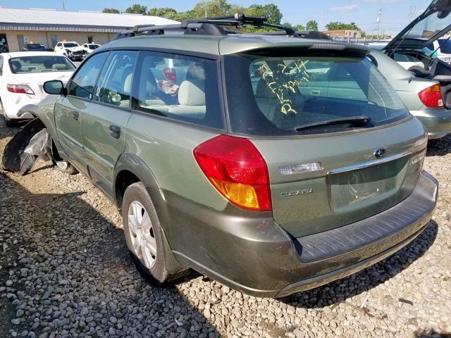 4S4BP61C457366196 - 2005 SUBARU LEGACY OUT GREEN photo 3