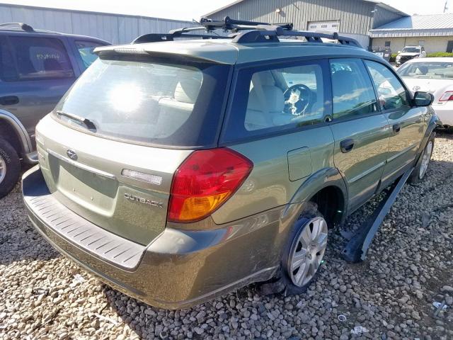 4S4BP61C457366196 - 2005 SUBARU LEGACY OUT GREEN photo 4