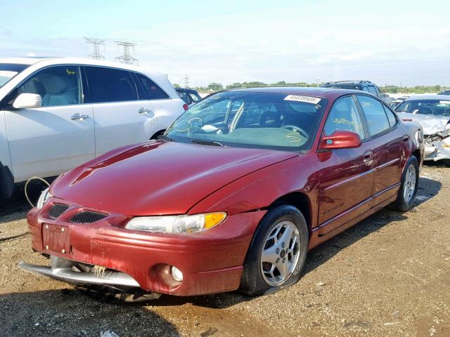 1G2WP52KX1F155658 - 2001 PONTIAC GRAND PRIX BURGUNDY photo 2