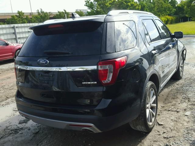 1FM5K7F83GGC06190 - 2016 FORD EXPLORER L BLACK photo 4