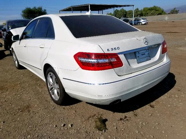 WDDHF5GB4BA328868 - 2011 MERCEDES-BENZ E 350 WHITE photo 3