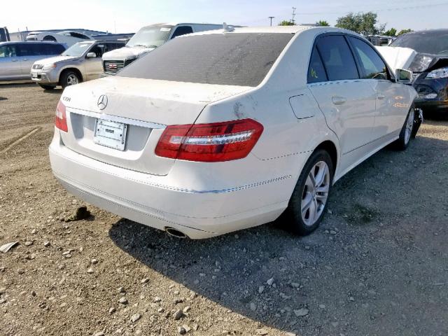 WDDHF5GB4BA328868 - 2011 MERCEDES-BENZ E 350 WHITE photo 4