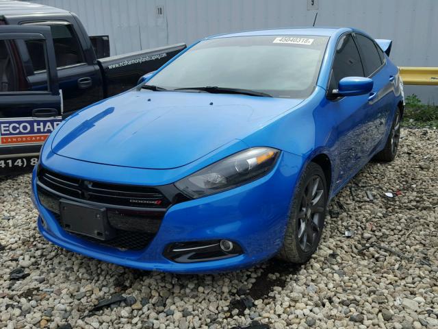 1C3CDFBB7GD531254 - 2016 DODGE DART SXT BLUE photo 2