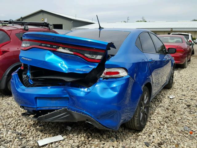 1C3CDFBB7GD531254 - 2016 DODGE DART SXT BLUE photo 4