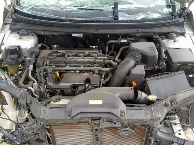 KNAFU6A20A5185833 - 2010 KIA FORTE EX SILVER photo 7