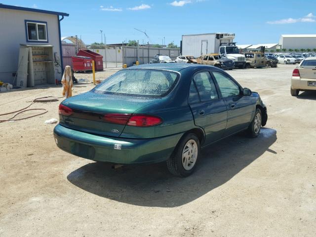 1FAFP10P1XW127099 - 1999 FORD ESCORT LX GREEN photo 4