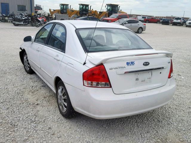 KNAFE121075460678 - 2007 KIA SPECTRA EX WHITE photo 3