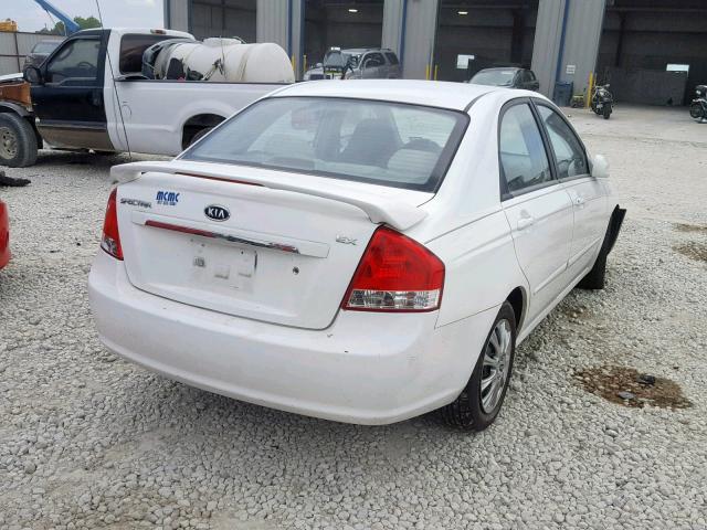 KNAFE121075460678 - 2007 KIA SPECTRA EX WHITE photo 4