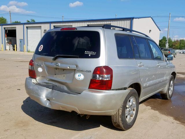 JTEEP21A460177286 - 2006 TOYOTA HIGHLANDER GRAY photo 4