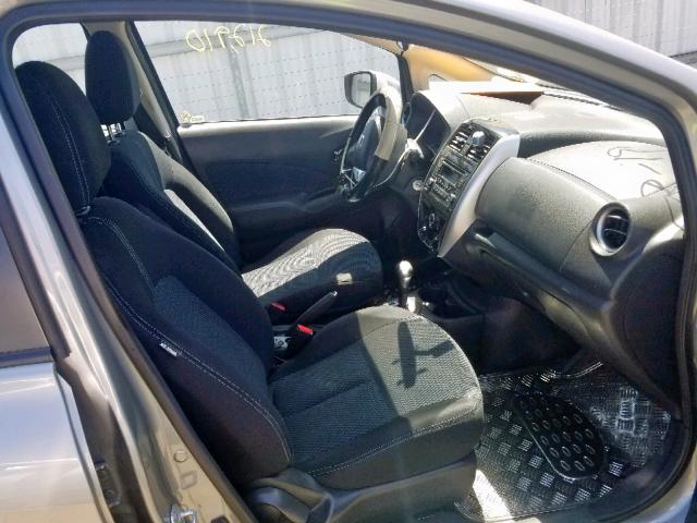 3N1CE2CP7FL393190 - 2015 NISSAN VERSA NOTE SILVER photo 5