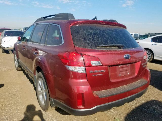 4S4BRDJC0D2232909 - 2013 SUBARU OUTBACK 3. RED photo 3