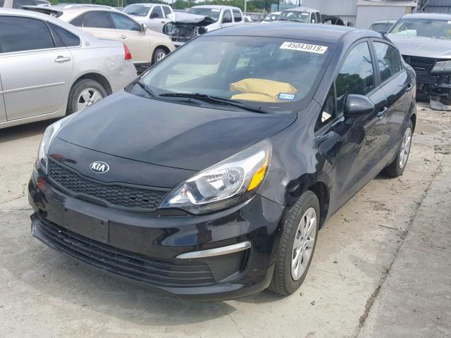 KNADM4A36H6050400 - 2017 KIA RIO LX BLACK photo 2