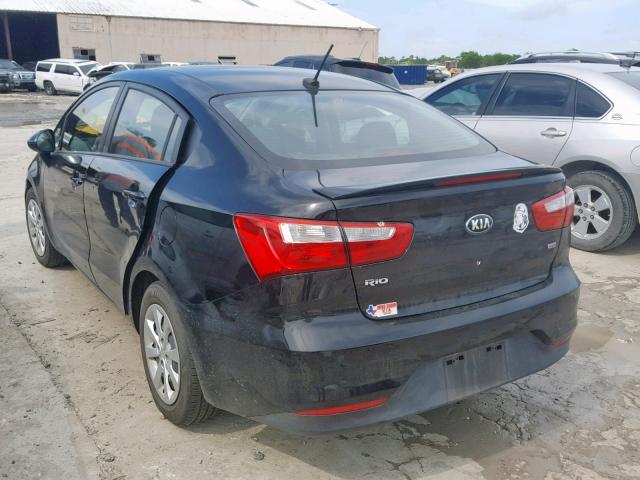 KNADM4A36H6050400 - 2017 KIA RIO LX BLACK photo 3