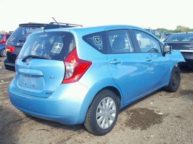 3N1CE2CP9FL372261 - 2015 NISSAN VERSA NOTE BLUE photo 4