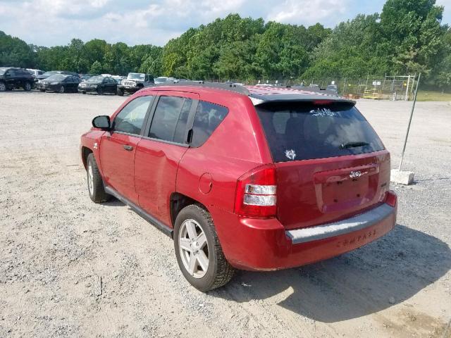 1J8FT47W87D158519 - 2007 JEEP COMPASS BURGUNDY photo 3