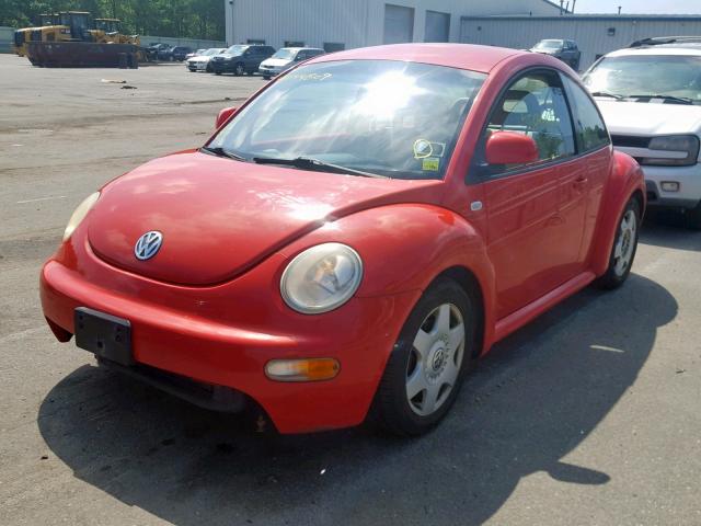 3VWCC21C2XM410912 - 1999 VOLKSWAGEN NEW BEETLE წითელი ფოტო 2