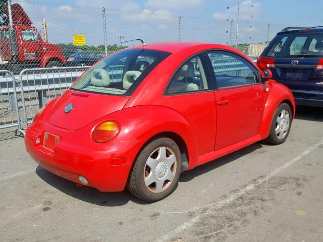 3VWCC21C2XM410912 - 1999 VOLKSWAGEN NEW BEETLE წითელი ფოტო 4