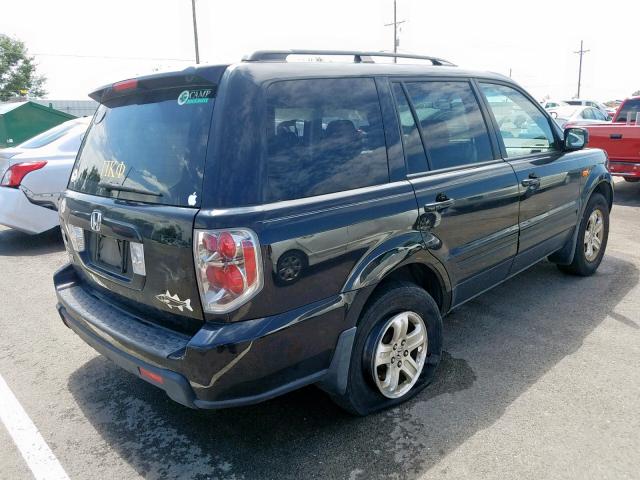 5FNYF28218B017910 - 2008 HONDA PILOT VP BLACK photo 4