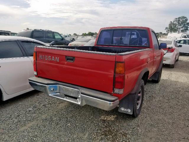 1N6SD11Y0NC352926 - 1992 NISSAN TRUCK SHOR RED photo 4