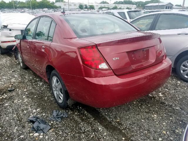 1G8AJ55F07Z180723 - 2007 SATURN ION LEVEL BURGUNDY photo 3