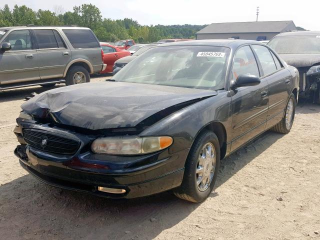 2G4WB55K321298834 - 2002 BUICK REGAL LS BLACK photo 2