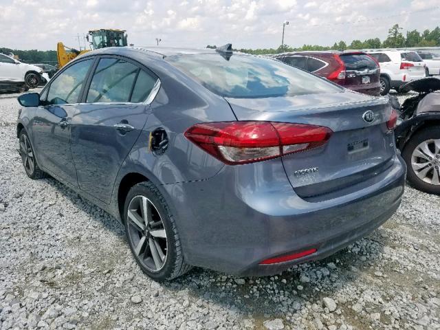 3KPFL4A89JE251234 - 2018 KIA FORTE EX GRAY photo 3