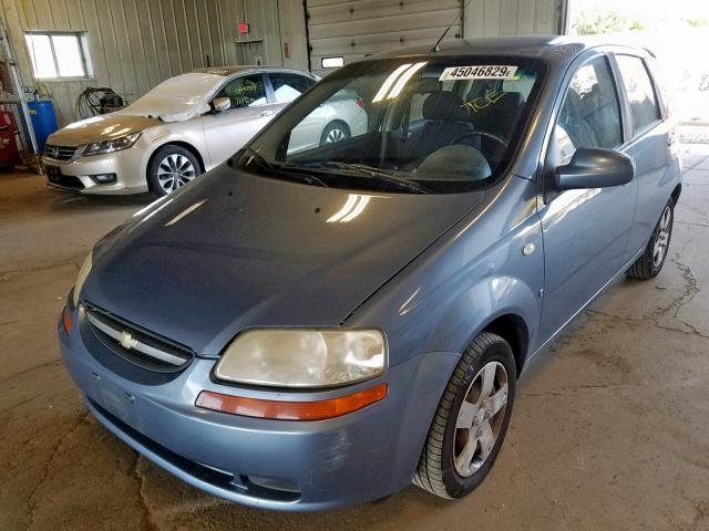 KL1TD66677B779967 - 2007 CHEVROLET AVEO BASE Көк фото 2