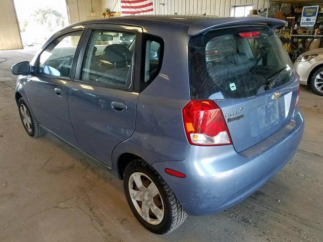 KL1TD66677B779967 - 2007 CHEVROLET AVEO BASE Көк фото 3