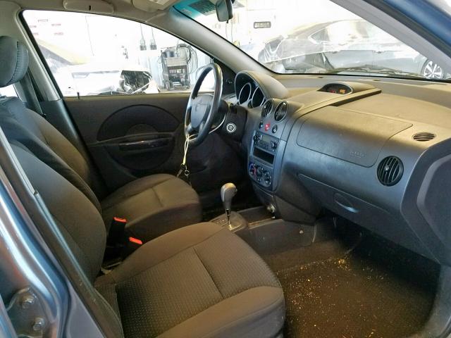 KL1TD66677B779967 - 2007 CHEVROLET AVEO BASE Көк фото 5