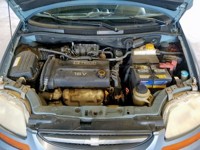 KL1TD66677B779967 - 2007 CHEVROLET AVEO BASE Көк фото 7