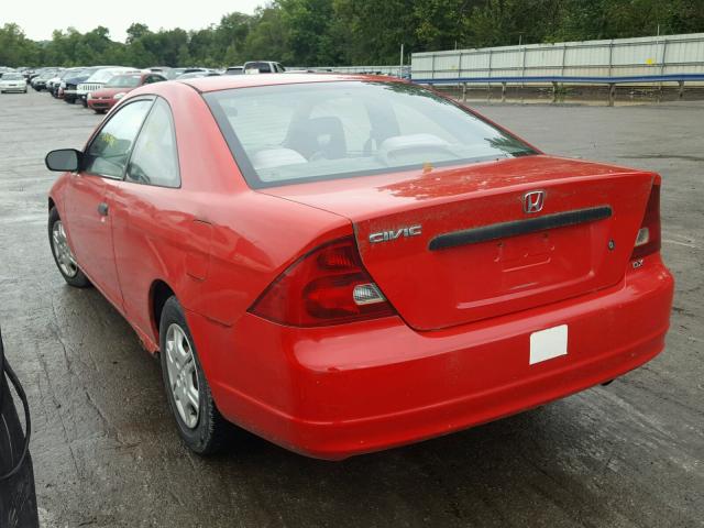 1HGEM21261L070769 - 2001 HONDA CIVIC DX RED photo 3