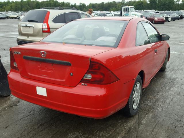 1HGEM21261L070769 - 2001 HONDA CIVIC DX RED photo 4