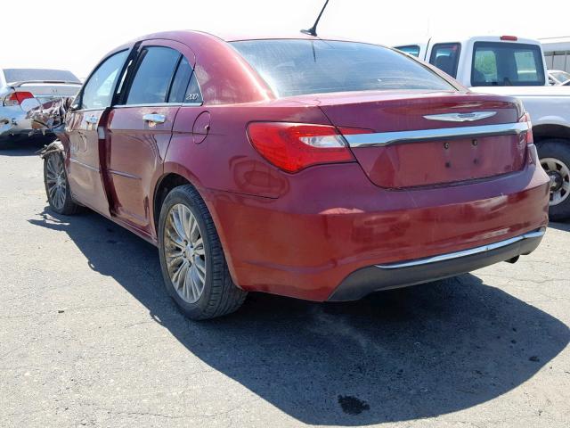 1C3CCBCB1CN203469 - 2012 CHRYSLER 200 LIMITE RED photo 3