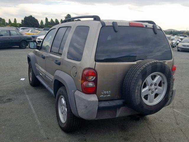 1J4GL48K87W672425 - 2007 JEEP LIBERTY SP BROWN photo 3