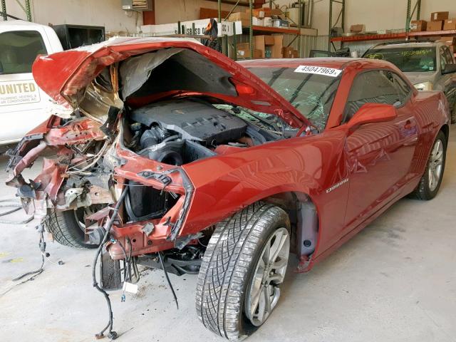 2G1FA1E32E9237501 - 2014 CHEVROLET CAMARO LS RED photo 2