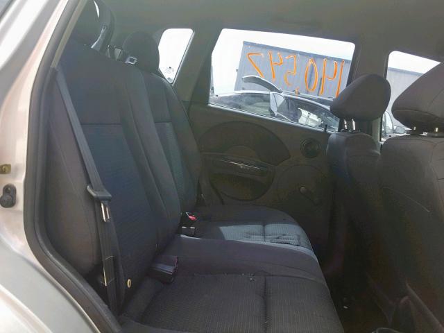 KL1TD66606B685380 - 2006 CHEVROLET AVEO BASE Күміс фото 6