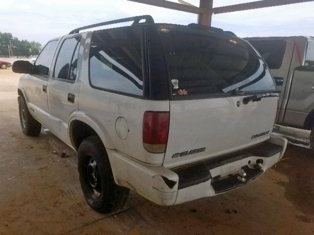 1GNDT13X43K139264 - 2003 CHEVROLET BLAZER WHITE photo 3