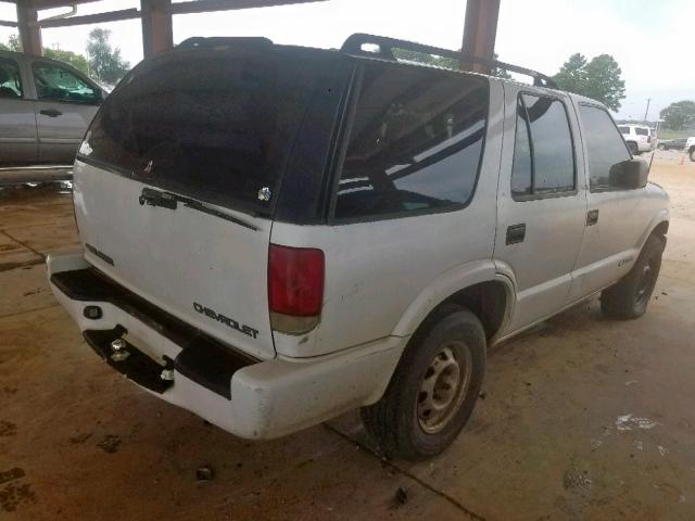 1GNDT13X43K139264 - 2003 CHEVROLET BLAZER WHITE photo 4