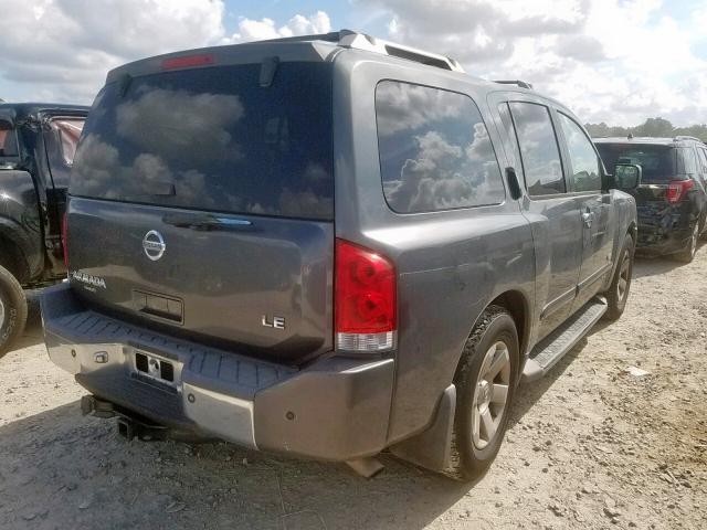 5N1AA08A07N710376 - 2007 NISSAN ARMADA SE GRAY photo 4