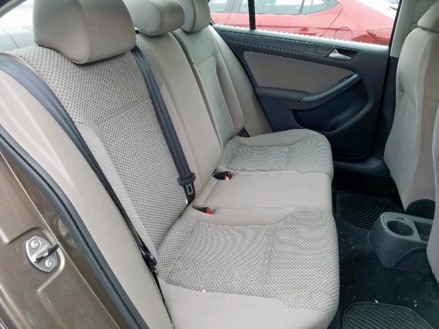 3VW2K7AJ9BM091415 - 2011 VOLKSWAGEN JETTA BASE 棕色 照片 6